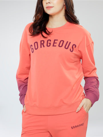 ZEYO Women Cotton Peach Track suit Tie-Dye Printed Co-ords set