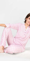 ZEYO Womens Rayon Floral Printed Night Suits Peach Top & Pajama set