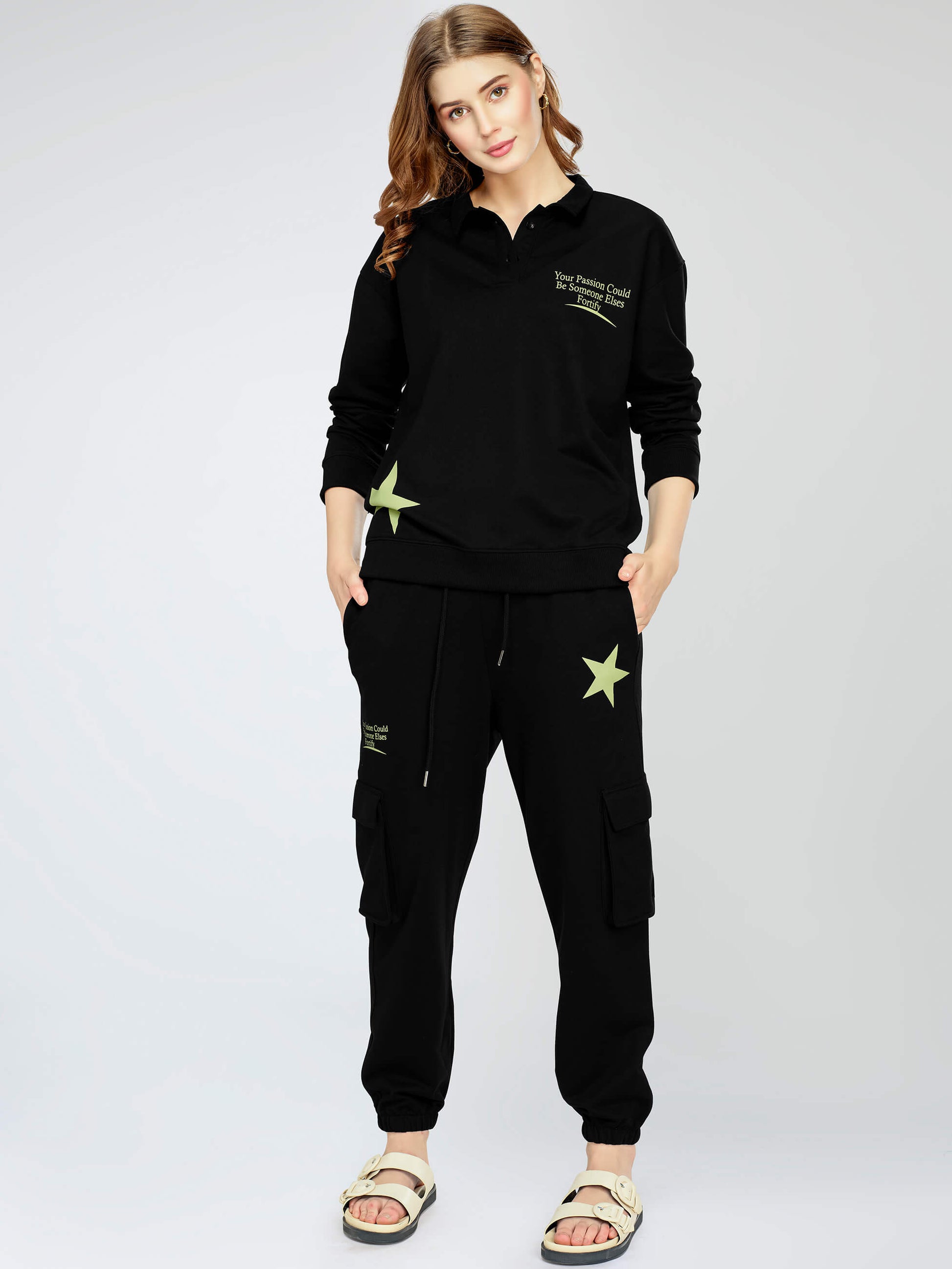 Track Suit full Sleeve Round Neck tracksuit set for Women Stylish printed Sportwear Joggers suit for jogging cycling workout training running activewear loungewear gymwear home wear regular fit