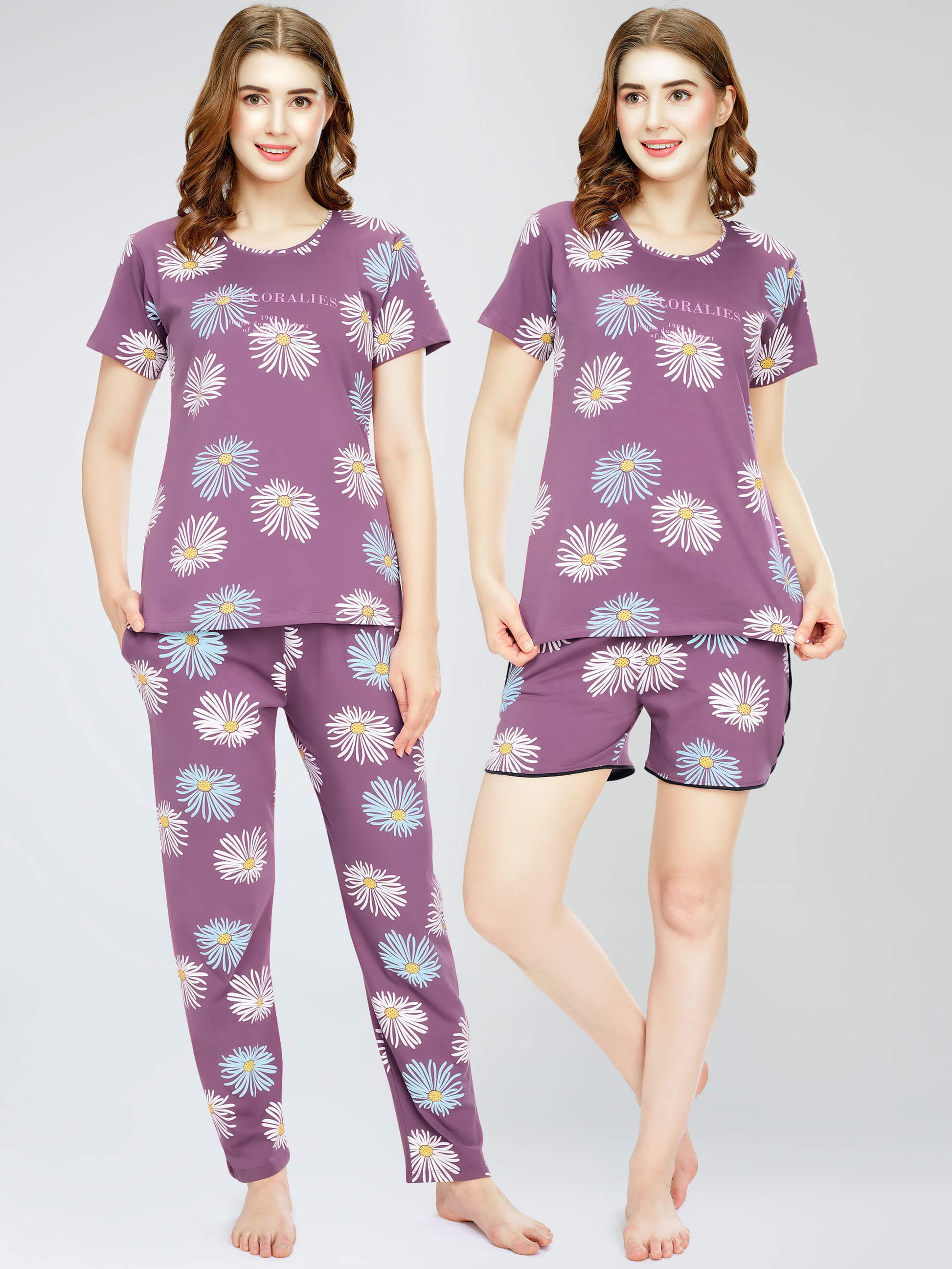 night suit set for women night suit dress for women cotton stylish latest top pajama set nightwear cotton pyjama sleeve sleep home wear ladies nursing feeding front open night shirt ZEYO night suit set co ord set for women