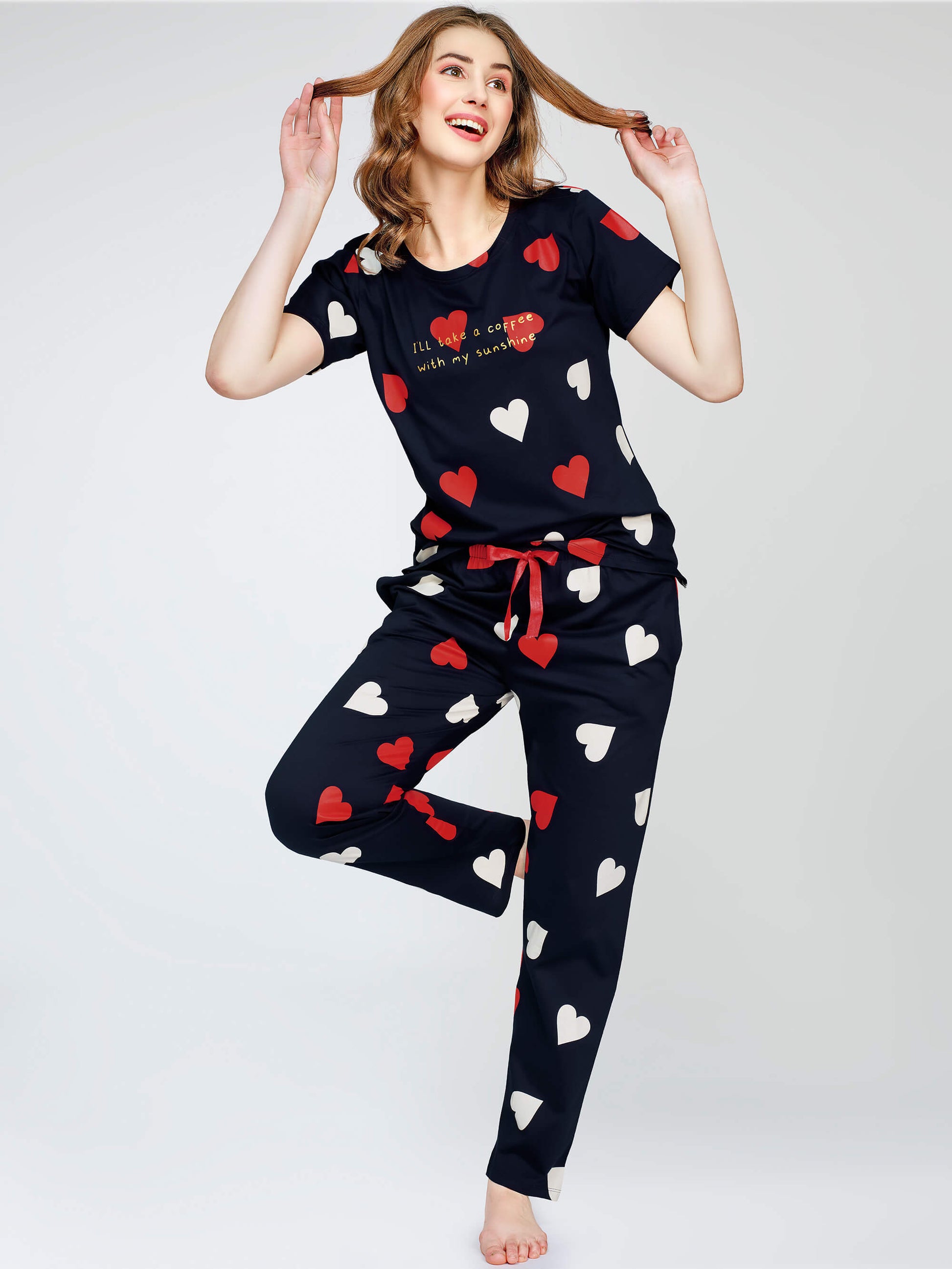 night suit set for women night suit dress for women cotton stylish latest top pajama set nightwear cotton pyjama sleeve sleep home wear ladies nursing feeding front open night shirt ZEYO night suit set co ord set for women