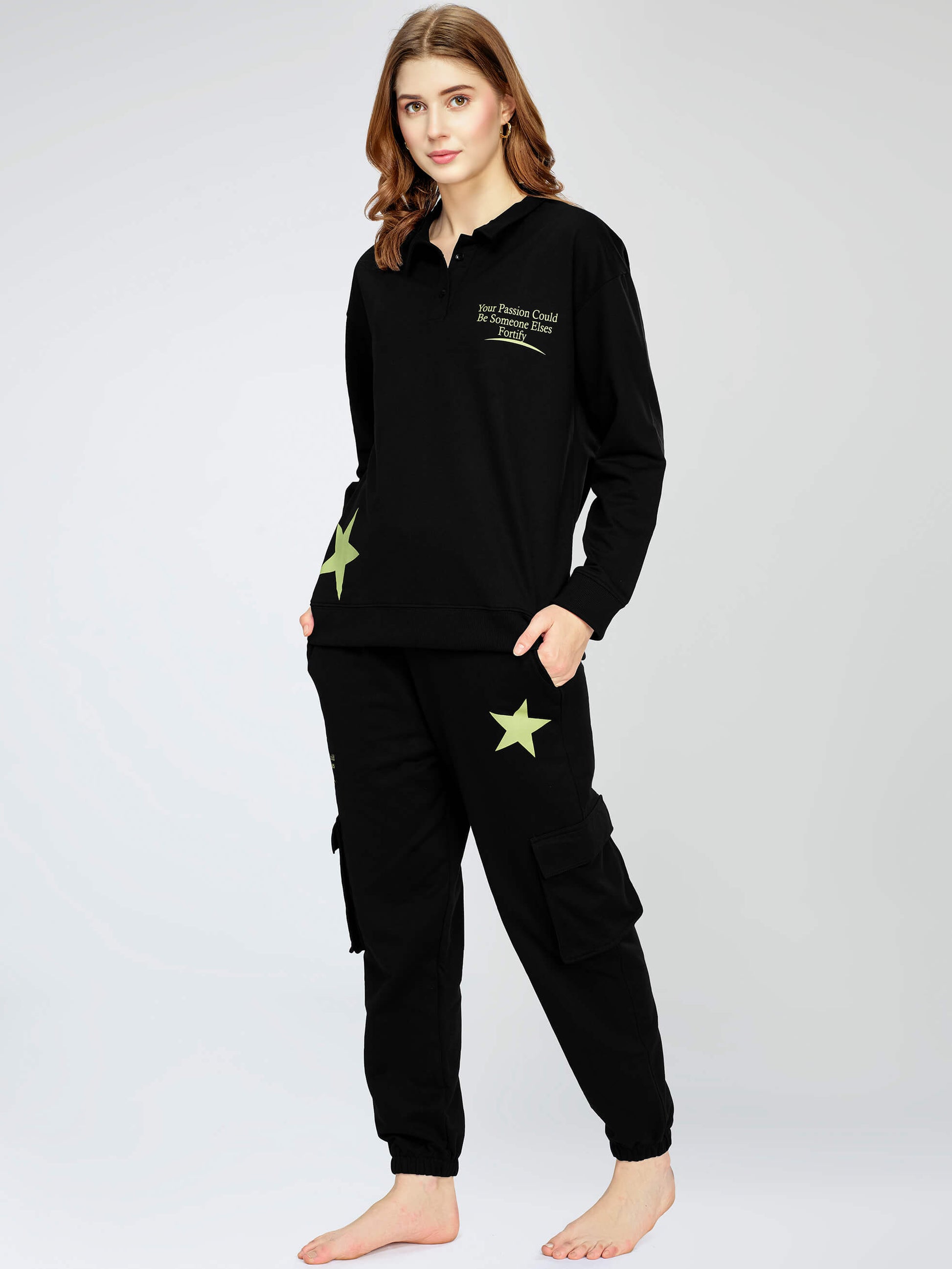 Track Suit full Sleeve Round Neck tracksuit set for Women Stylish printed Sportwear Joggers suit for jogging cycling workout training running activewear loungewear gymwear home wear regular fit