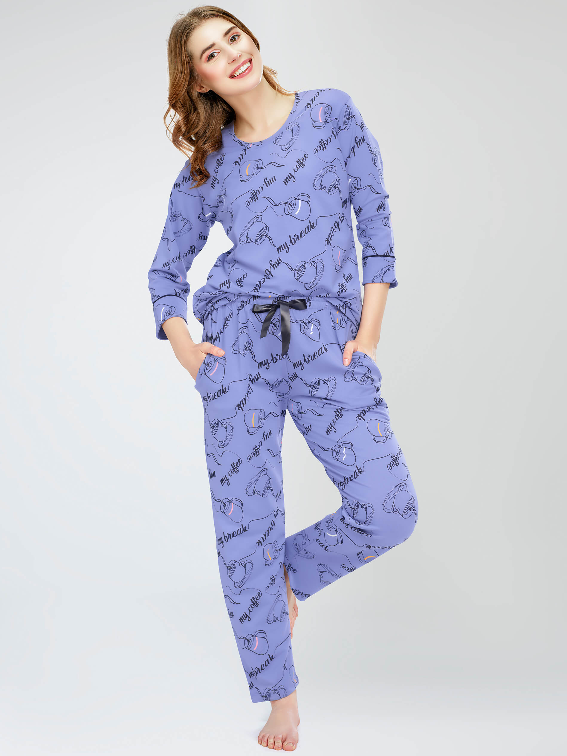 night suit set for women night suit dress for women cotton stylish latest top pajama set nightwear cotton pyjama sleeve sleep home wear ladies nursing feeding front open night shirt ZEYO night suit set co ord set for women