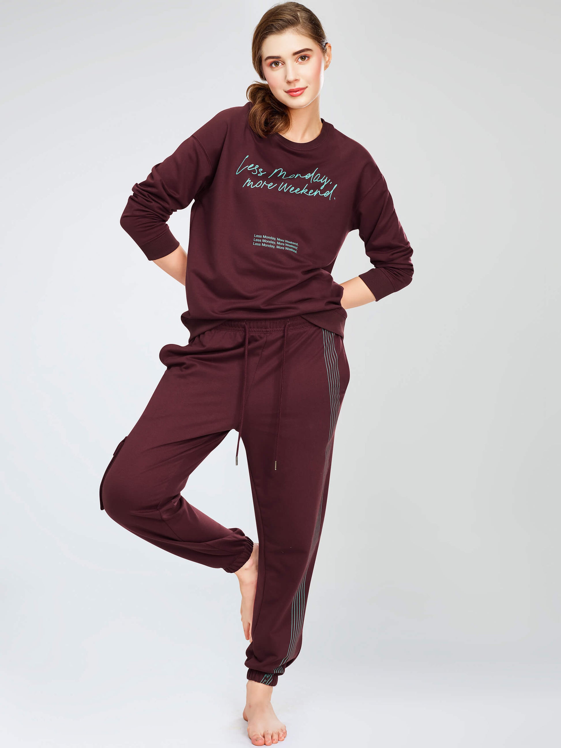 Track Suit full Sleeve Round Neck tracksuit set for Women Stylish printed Sportwear Joggers suit for jogging cycling workout training running activewear loungewear gymwear home wear regular fit