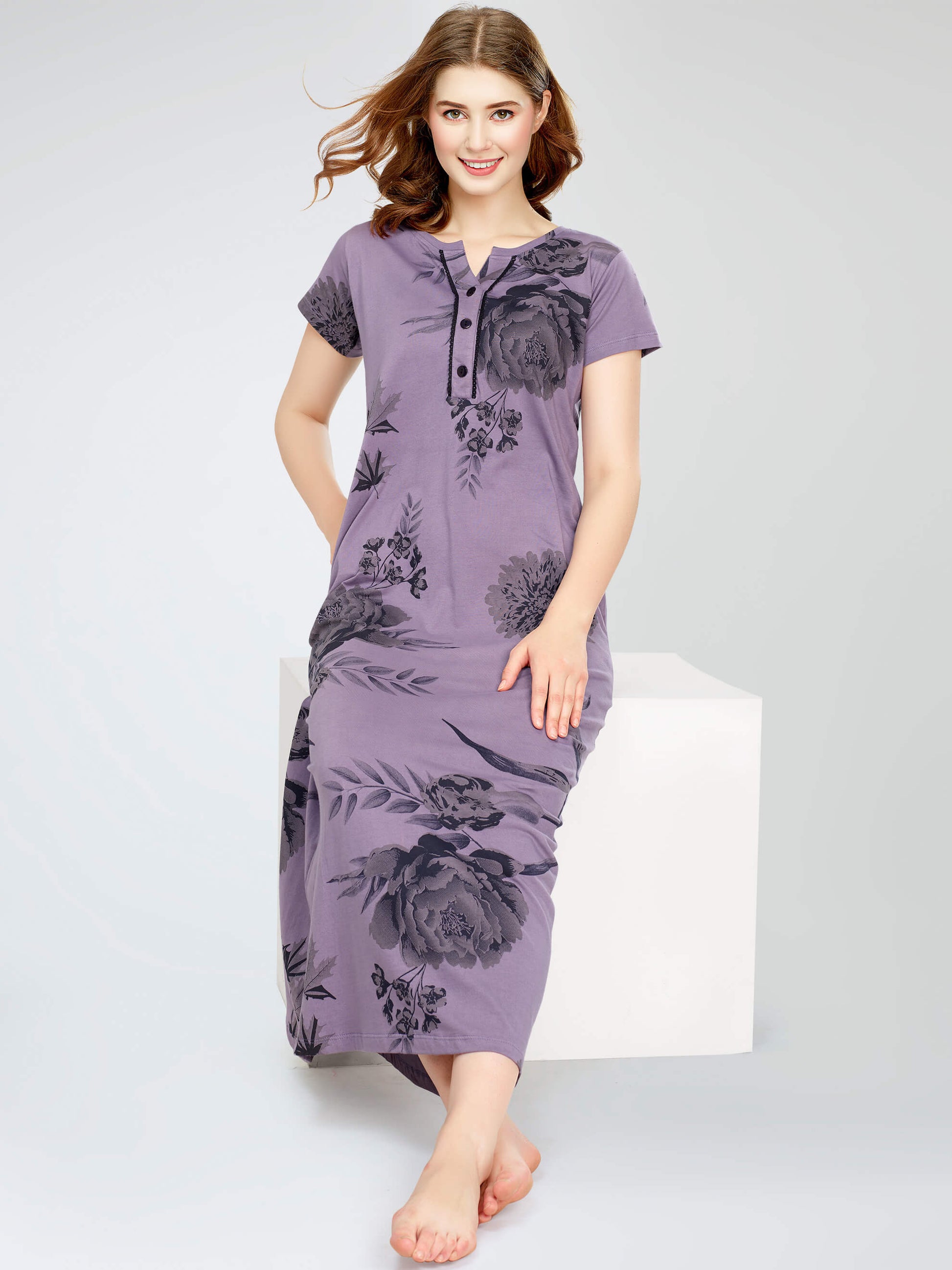 Nightwear Cotton Housecoat Online Night Gown Housecoat Nighty