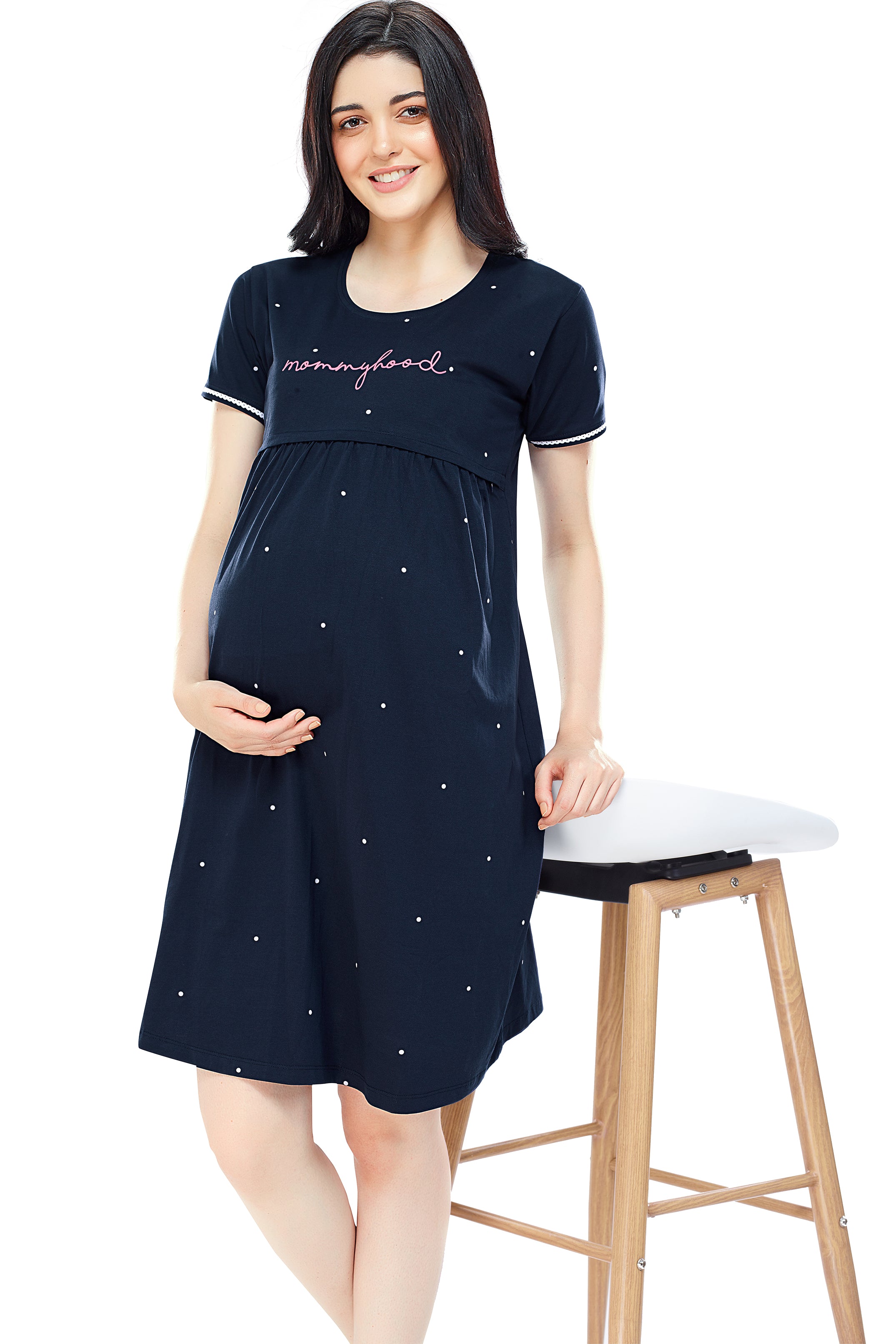 Pregnant lady night dress best sale