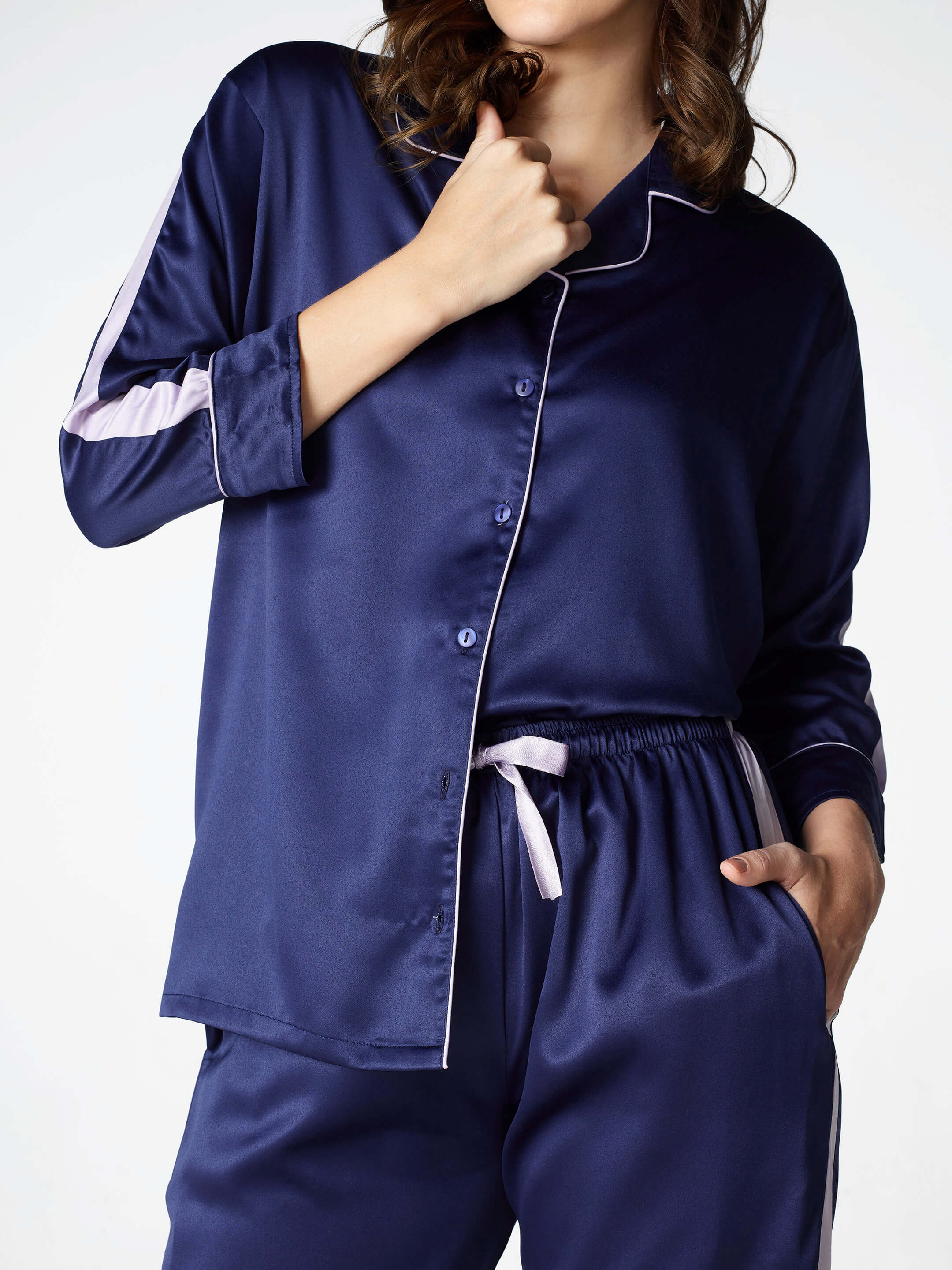 Plain 2024 satin pyjamas