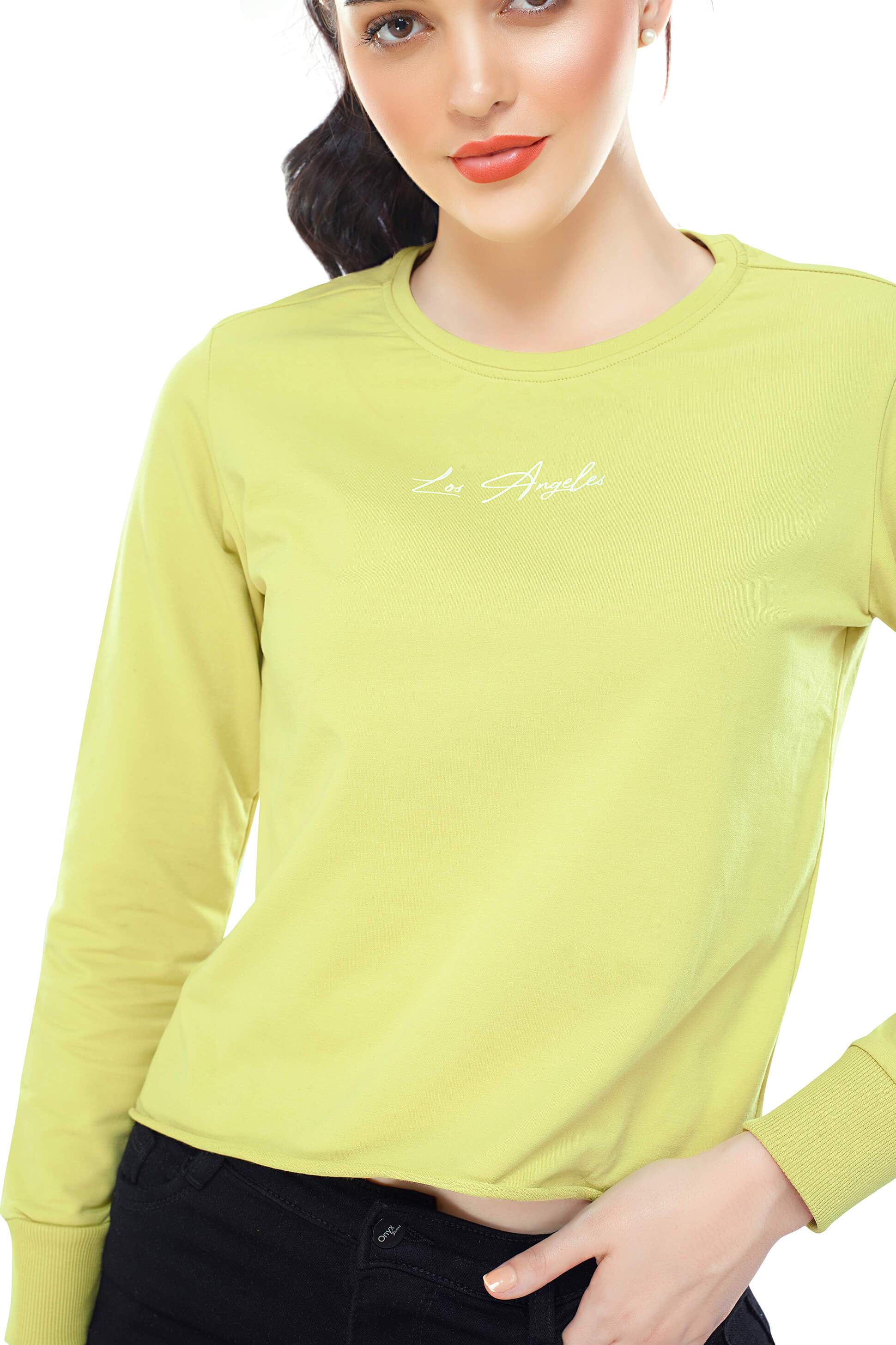 Zeyo-Women-Cotton-Lemon-Yellow
